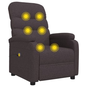 vidaXL Massagesessel Dunkelbraun Stoff