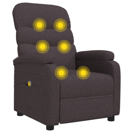 vidaXL Massagesessel Dunkelbraun Stoff