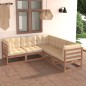 vidaXL 5-tlg. Garten-Lounge-Set mit Kissen Massivholz Kiefer vidaXL 5-tlg. Garten-Lounge-Set mit Kissen Massivholz Kiefer