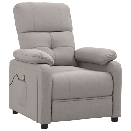 vidaXL Massagesessel Taupe Stoff