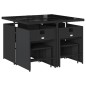 vidaXL 9-tlg. Garten-Essgruppe mit Kissen Schwarz Poly Rattan vidaXL 9-tlg. Garten-Essgruppe mit Kissen Schwarz Poly Rattan