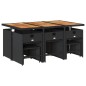vidaXL 11-tlg. Garten-Essgruppe mit Kissen Schwarz Poly Rattan vidaXL 11-tlg. Garten-Essgruppe mit Kissen Schwarz Poly Rattan