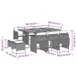 vidaXL 11-tlg. Garten-Essgruppe mit Kissen Schwarz Poly Rattan vidaXL 11-tlg. Garten-Essgruppe mit Kissen Schwarz Poly Rattan