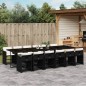 vidaXL 13-tlg. Garten-Essgruppe mit Kissen Schwarz Poly Rattan vidaXL 13-tlg. Garten-Essgruppe mit Kissen Schwarz Poly Rattan
