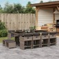 vidaXL 13-tlg. Garten-Essgruppe mit Kissen Grau Poly Rattan vidaXL 13-tlg. Garten-Essgruppe mit Kissen Grau Poly Rattan