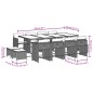 vidaXL 13-tlg. Garten-Essgruppe mit Kissen Grau Poly Rattan vidaXL 13-tlg. Garten-Essgruppe mit Kissen Grau Poly Rattan