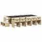 vidaXL 15-tlg. Garten-Essgruppe mit Kissen Beige Poly Rattan vidaXL 15-tlg. Garten-Essgruppe mit Kissen Beige Poly Rattan