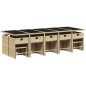vidaXL 15-tlg. Garten-Essgruppe mit Kissen Beige Poly Rattan vidaXL 15-tlg. Garten-Essgruppe mit Kissen Beige Poly Rattan