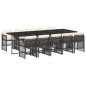 vidaXL 11-tlg. Garten-Essgruppe mit Kissen Schwarz Poly Rattan vidaXL 11-tlg. Garten-Essgruppe mit Kissen Schwarz Poly Rattan