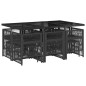 vidaXL 11-tlg. Garten-Essgruppe mit Kissen Schwarz Poly Rattan vidaXL 11-tlg. Garten-Essgruppe mit Kissen Schwarz Poly Rattan