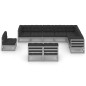 vidaXL 10-tlg. Garten-Lounge-Set mit Kissen Grau Massivholz Kiefer vidaXL 10-tlg. Garten-Lounge-Set mit Kissen Grau Massivholz Kiefer