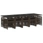 vidaXL 15-tlg. Garten-Essgruppe mit Kissen Braun Poly Rattan vidaXL 15-tlg. Garten-Essgruppe mit Kissen Braun Poly Rattan