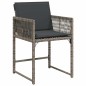 vidaXL Gartenstühle mit Kissen 4 Stk. Grau Poly Rattan vidaXL Gartenstühle mit Kissen 4 Stk. Grau Poly Rattan