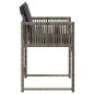 vidaXL Gartenstühle mit Kissen 4 Stk. Grau Poly Rattan vidaXL Gartenstühle mit Kissen 4 Stk. Grau Poly Rattan