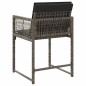 vidaXL Gartenstühle mit Kissen 4 Stk. Grau Poly Rattan vidaXL Gartenstühle mit Kissen 4 Stk. Grau Poly Rattan