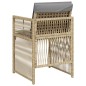 vidaXL Gartenstühle mit Kissen 4 Stk. Beigemischung Poly Rattan vidaXL Gartenstühle mit Kissen 4 Stk. Beigemischung Poly Rattan
