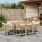 vidaXL 11-tlg. Garten-Essgruppe mit Kissen Beige Poly Rattan vidaXL 11-tlg. Garten-Essgruppe mit Kissen Beige Poly Rattan