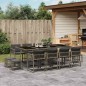 vidaXL 13-tlg. Garten-Essgruppe mit Kissen Grau Poly Rattan vidaXL 13-tlg. Garten-Essgruppe mit Kissen Grau Poly Rattan