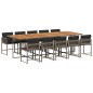 vidaXL 11-tlg. Garten-Essgruppe mit Kissen Grau Poly Rattan vidaXL 11-tlg. Garten-Essgruppe mit Kissen Grau Poly Rattan