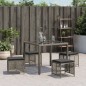 vidaXL Gartenhocker mit Kissen 4 Stk. Grau 41x41x36 cm Poly Rattan vidaXL Gartenhocker mit Kissen 4 Stk. Grau 41x41x36 cm Poly Rattan