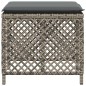 vidaXL Gartenhocker mit Kissen 4 Stk. Grau 41x41x36 cm Poly Rattan vidaXL Gartenhocker mit Kissen 4 Stk. Grau 41x41x36 cm Poly Rattan