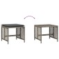 vidaXL Gartenhocker mit Kissen 4 Stk. Grau 41x41x36 cm Poly Rattan vidaXL Gartenhocker mit Kissen 4 Stk. Grau 41x41x36 cm Poly Rattan