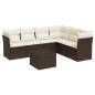 vidaXL 7-tlg. Garten-Sofagarnitur mit Kissen Braun Poly Rattan vidaXL 7-tlg. Garten-Sofagarnitur mit Kissen Braun Poly Rattan