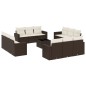 vidaXL 13-tlg. Garten-Sofagarnitur mit Kissen Braun Poly Rattan vidaXL 13-tlg. Garten-Sofagarnitur mit Kissen Braun Poly Rattan