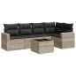 vidaXL 6-tlg. Garten-Sofagarnitur mit Kissen Hellgrau Poly Rattan vidaXL 6-tlg. Garten-Sofagarnitur mit Kissen Hellgrau Poly Rattan