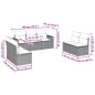 vidaXL 7-tlg. Garten-Sofagarnitur mit Kissen Hellgrau Poly Rattan vidaXL 7-tlg. Garten-Sofagarnitur mit Kissen Hellgrau Poly Rattan