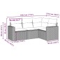 vidaXL 4-tlg. Garten-Sofagarnitur mit Kissen Hellgrau Poly Rattan vidaXL 4-tlg. Garten-Sofagarnitur mit Kissen Hellgrau Poly Rattan