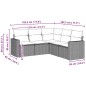 vidaXL 5-tlg. Garten-Sofagarnitur mit Kissen Hellgrau Poly Rattan vidaXL 5-tlg. Garten-Sofagarnitur mit Kissen Hellgrau Poly Rattan