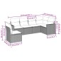 vidaXL 6-tlg. Garten-Sofagarnitur mit Kissen Hellgrau Poly Rattan vidaXL 6-tlg. Garten-Sofagarnitur mit Kissen Hellgrau Poly Rattan