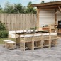 vidaXL 13-tlg. Garten-Essgruppe mit Kissen Beige Poly Rattan vidaXL 13-tlg. Garten-Essgruppe mit Kissen Beige Poly Rattan
