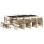 vidaXL 13-tlg. Garten-Essgruppe mit Kissen Beige Poly Rattan vidaXL 13-tlg. Garten-Essgruppe mit Kissen Beige Poly Rattan
