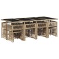 vidaXL 13-tlg. Garten-Essgruppe mit Kissen Beige Poly Rattan vidaXL 13-tlg. Garten-Essgruppe mit Kissen Beige Poly Rattan
