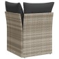 vidaXL Garten-Ecksofa mit Kissen Hellgrau Poly Rattan vidaXL Garten-Ecksofa mit Kissen Hellgrau Poly Rattan