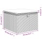 vidaXL Gartenhocker mit Kissen Hellgrau 55x55x37 cm Poly Rattan vidaXL Gartenhocker mit Kissen Hellgrau 55x55x37 cm Poly Rattan