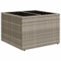 vidaXL Gartentisch mit Glasplatte Hellgrau 55x55x37 cm Poly Rattan vidaXL Gartentisch mit Glasplatte Hellgrau 55x55x37 cm Poly Rattan