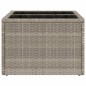 vidaXL Gartentisch mit Glasplatte Hellgrau 55x55x37 cm Poly Rattan vidaXL Gartentisch mit Glasplatte Hellgrau 55x55x37 cm Poly Rattan