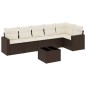 vidaXL 7-tlg. Garten-Sofagarnitur mit Kissen Braun Poly Rattan vidaXL 7-tlg. Garten-Sofagarnitur mit Kissen Braun Poly Rattan