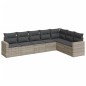 vidaXL 7-tlg. Garten-Sofagarnitur mit Kissen Hellgrau Poly Rattan vidaXL 7-tlg. Garten-Sofagarnitur mit Kissen Hellgrau Poly Rattan