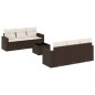 vidaXL 7-tlg. Garten-Sofagarnitur mit Kissen Braun Poly Rattan vidaXL 7-tlg. Garten-Sofagarnitur mit Kissen Braun Poly Rattan