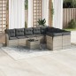 vidaXL 10-tlg. Garten-Sofagarnitur mit Kissen Hellgrau Poly Rattan vidaXL 10-tlg. Garten-Sofagarnitur mit Kissen Hellgrau Poly Rattan