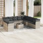vidaXL 12-tlg. Garten-Sofagarnitur mit Kissen Hellgrau Poly Rattan vidaXL 12-tlg. Garten-Sofagarnitur mit Kissen Hellgrau Poly Rattan