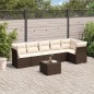 vidaXL 7-tlg. Garten-Sofagarnitur mit Kissen Braun Poly Rattan vidaXL 7-tlg. Garten-Sofagarnitur mit Kissen Braun Poly Rattan