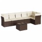 vidaXL 7-tlg. Garten-Sofagarnitur mit Kissen Braun Poly Rattan vidaXL 7-tlg. Garten-Sofagarnitur mit Kissen Braun Poly Rattan
