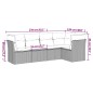 vidaXL 5-tlg. Garten-Sofagarnitur mit Kissen Hellgrau Poly Rattan vidaXL 5-tlg. Garten-Sofagarnitur mit Kissen Hellgrau Poly Rattan