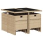 vidaXL 9-tlg. Garten-Essgruppe mit Kissen Beige Poly Rattan vidaXL 9-tlg. Garten-Essgruppe mit Kissen Beige Poly Rattan