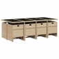 vidaXL 13-tlg. Garten-Essgruppe mit Kissen Beige Poly Rattan vidaXL 13-tlg. Garten-Essgruppe mit Kissen Beige Poly Rattan